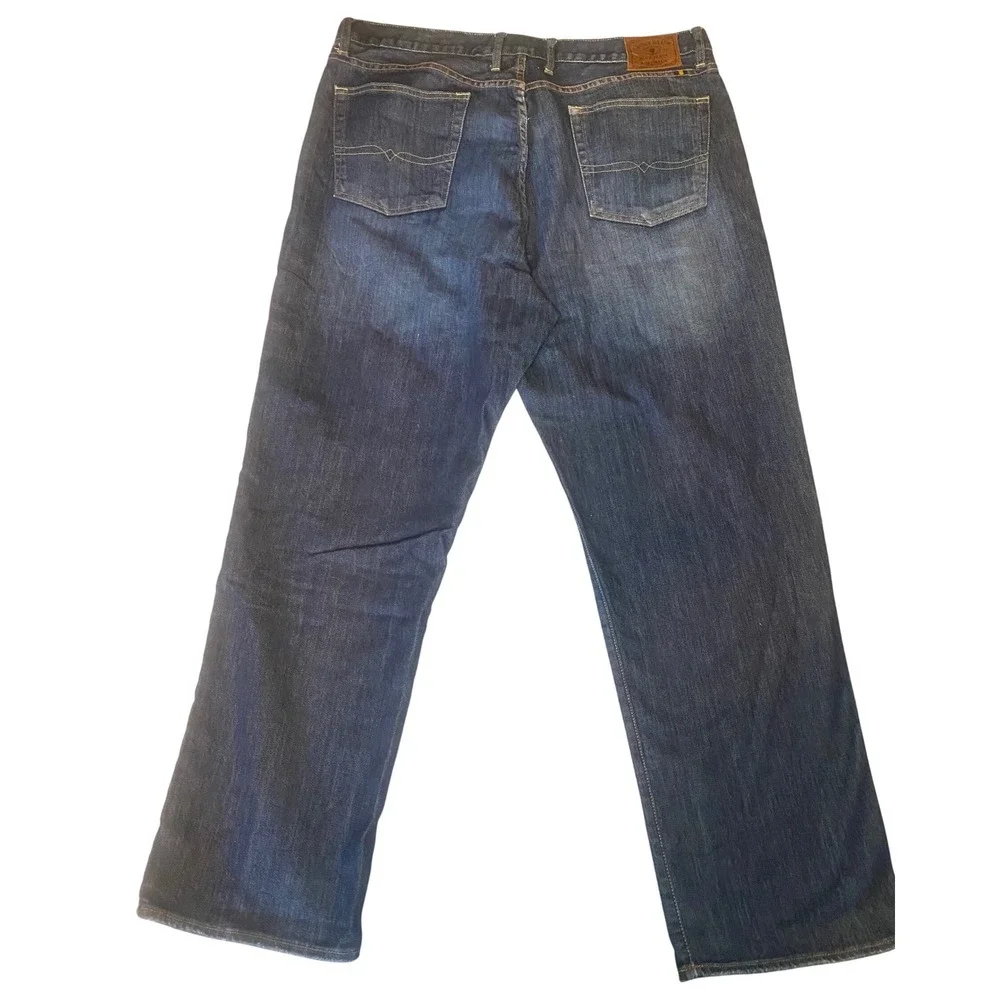 Lucky Brand Straight Leg Jeans Mens 40x32 Blue Dark Wash Stretch